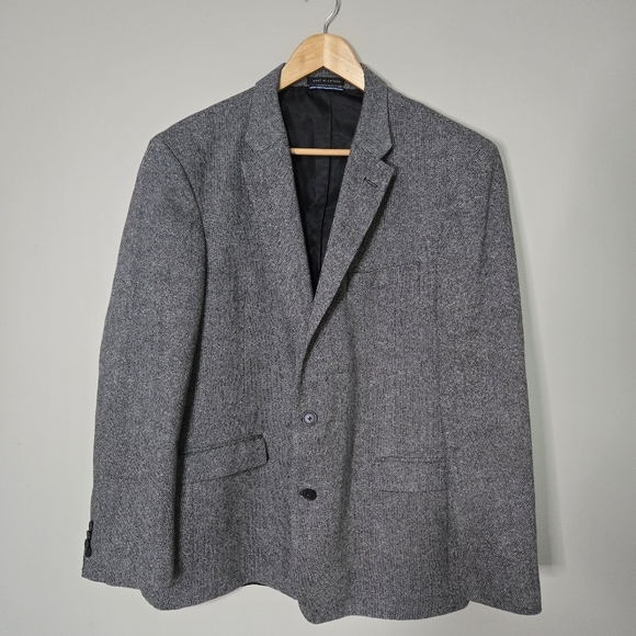Tommy Hilfiger Men's Gray 55% Wool/37% polyester R46 Blazer Rn47338 - Picture 1 of 16